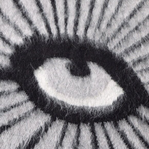 House of Errors Black Knitted Sweater With Mysterious Eye Pattern - Picture 5 of 7